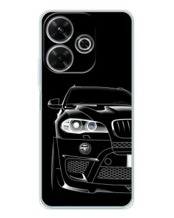 Чохол для Xiaomi Redmi 13 з картинкою «Темний силует BMW»