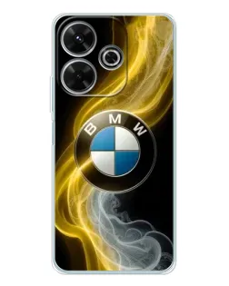 Чохол для Xiaomi Redmi 13 з картинкою «Золотистий дим BMW»