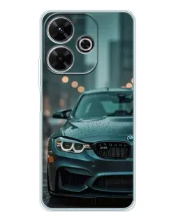 Чохол для Xiaomi Redmi 13 з картинкою «BMW у вогнях міста»