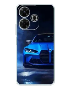 Чохол для Xiaomi Redmi 13 з картинкою «Блакитна BMW M4»