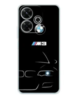 Чохол для Xiaomi Redmi 13 з картинкою «Мінімалістичний принт BMW M3»
