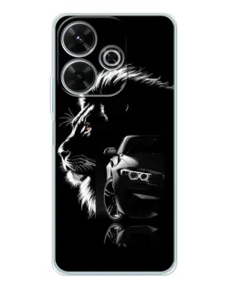 Чохол для Xiaomi Redmi 13 з картинкою «BMW та лев»