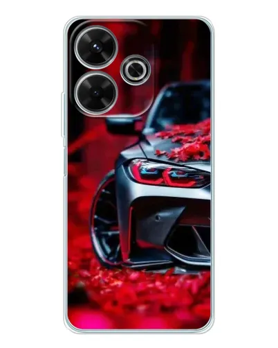 Чехол для Xiaomi Redmi 13 с картинкой «Спортивная BMW и цветы» Чехол для Xiaomi Redmi 13 с картинкой «Спортивная BMW и цветы»