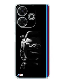 Чохол для Xiaomi Redmi 13 з картинкою «Силует BMW в темряві»