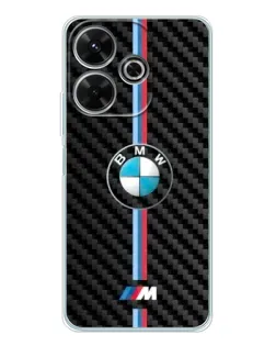 Чохол для Xiaomi Redmi 13 з картинкою «Емблема BMW та карбон»