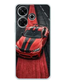 Чохол для Xiaomi Redmi 13 з картинкою «BMW на червоній доріжці»