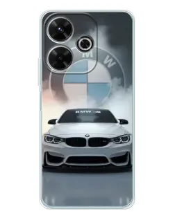 Чохол для Xiaomi Redmi 13 з картинкою «BMW в білому диму»