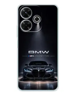 Чохол для Xiaomi Redmi 13 з картинкою «BMW крізь нічне місто»