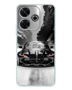 Чохол для Xiaomi Redmi 13 з картинкою «BMW — акварельний дрифт»