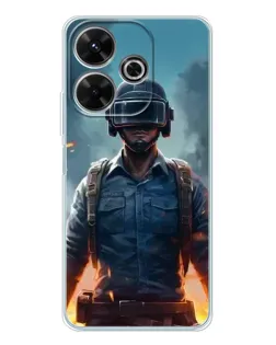 Чохол для Xiaomi Redmi 13 з картинкою «PUBG — реалістичний герой»