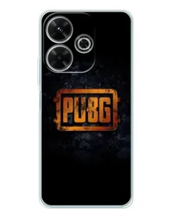 Чохол для Xiaomi Redmi 13 з картинкою «PUBG — золотий логотип»