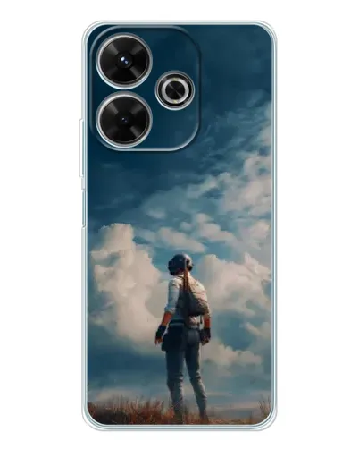 Чохол для Xiaomi Redmi 13 з картинкою «Герой PUBG на скелі» Чохол для Xiaomi Redmi 13 з картинкою «Герой PUBG на скелі»