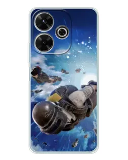 Чохол для Xiaomi Redmi 13 з картинкою «Десант PUBG — стрибок»