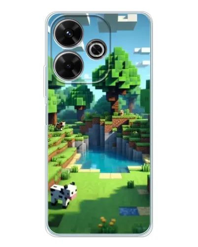 Чохол для Xiaomi Redmi 13 з картинкою «Minecraft літній день»
