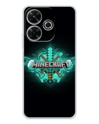 Чохол для Xiaomi Redmi 13 з картинкою «Minecraft Diamond лого»