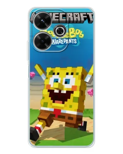 Чехол для Xiaomi Redmi 13 с картинкой «Губка Боб Minecraft» Чехол для Xiaomi Redmi 13 с картинкой «Губка Боб Minecraft»