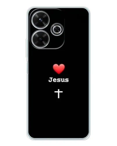 Чохол для Xiaomi Redmi 13 з картинкою «Серце - Jesus» Чохол для Xiaomi Redmi 13 з картинкою «Серце - Jesus»