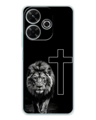 Чохол для Xiaomi Redmi 13 з картинкою «Лев та Хрест» Чохол для Xiaomi Redmi 13 з картинкою «Лев та Хрест»