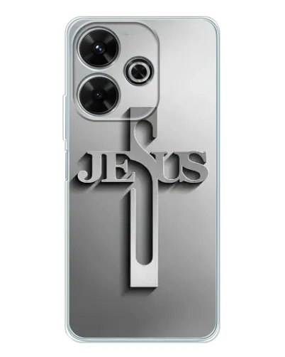 Чехол для Xiaomi Redmi 13 с картинкой «Металлический крест Jesus» Чехол для Xiaomi Redmi 13 с картинкой «Металлический крест Jesus»