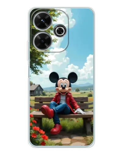 Чехол для Xiaomi Redmi 13 с картинкой «Микки на скамейке» Чехол для Xiaomi Redmi 13 с картинкой «Микки на скамейке»