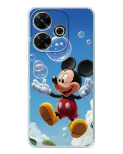 Чехол для Xiaomi Redmi 13 с картинкой «Mickey и мыльные пузыри»