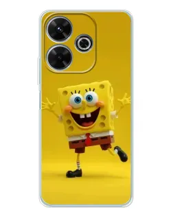 Чехол для Xiaomi Redmi 13 с картинкой «Позитивный Губка Боб»