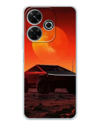 Чехол для Xiaomi Redmi 13 с картинкой «Cybertruck на Марсе»