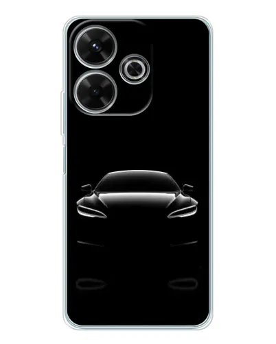 Чехол для Xiaomi Redmi 13 с картинкой «Силуэт Tesla Night»