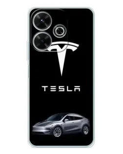 Чехол для Xiaomi Redmi 13 с картинкой «Tesla Model Y»