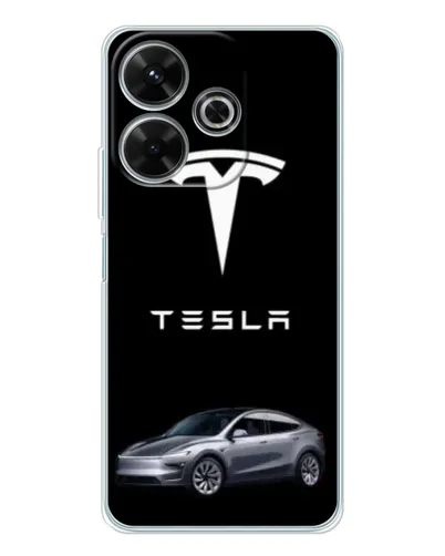 Чехол для Xiaomi Redmi 13 с картинкой «Tesla Model Y»