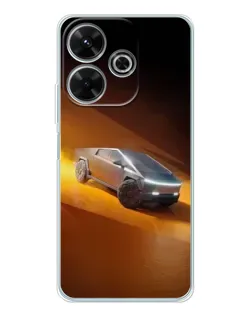 Чехол для Xiaomi Redmi 13 с картинкой «Cybertruck в пустыне»