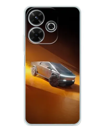 Чехол для Xiaomi Redmi 13 с картинкой «Cybertruck в пустыне»