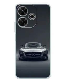 Чехол для Xiaomi Redmi 13 с картинкой «Mercedes на черном»