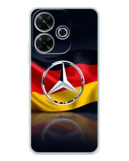 Чехол для Xiaomi Redmi 13 с картинкой «Mercedes — флаг Германии»