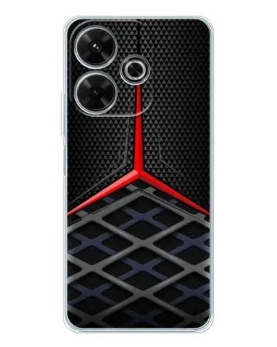 Чехол для Xiaomi Redmi 13 с картинкой «Mercedes Carbon Grid»