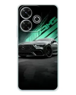 Чехол для Xiaomi Redmi 13 с картинкой «Темный Mercedes AMG»