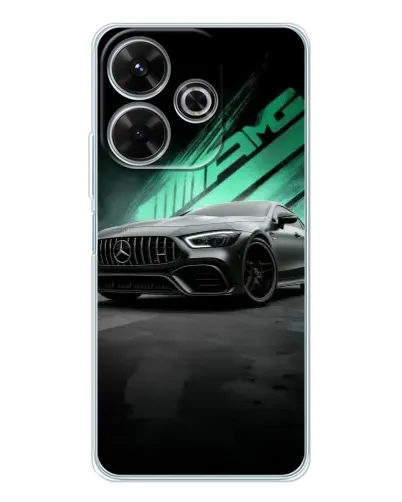Чехол для Xiaomi Redmi 13 с картинкой «Темный Mercedes AMG»