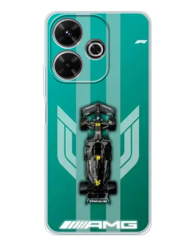 Чехол для Xiaomi Redmi 13 с картинкой «Mercedes AMG Petronas»