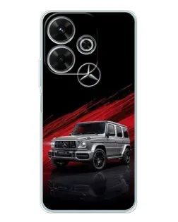 Чехол для Xiaomi Redmi 13 с картинкой «Mercedes G-Class красный»