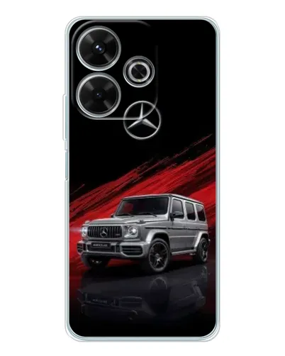 Чехол для Xiaomi Redmi 13 с картинкой «Mercedes G-Class красный»