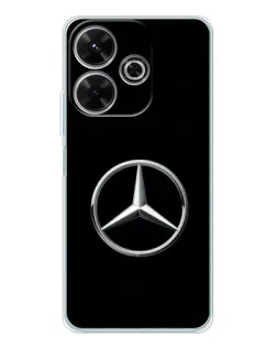 Чехол для Xiaomi Redmi 13 с картинкой «Mercedes классический лого»