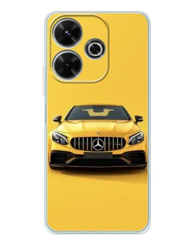 Чехол для Xiaomi Redmi 13 с картинкой «Желтый Mercedes GT»
