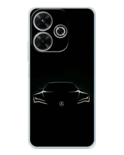Чехол для Xiaomi Redmi 13 с картинкой «Mercedes — силуэт авто» Чехол для Xiaomi Redmi 13 с картинкой «Mercedes — силуэт авто»