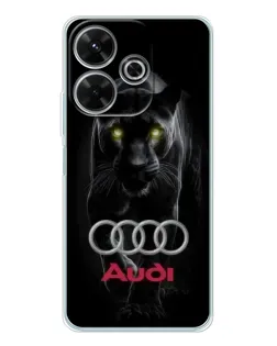 Чехол для Xiaomi Redmi 13 с картинкой «Пантера и Audi»