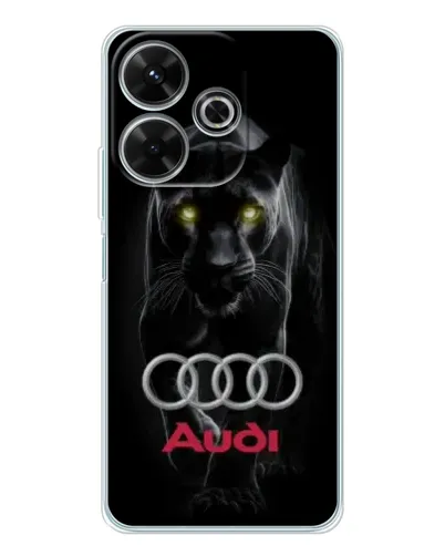Чехол для Xiaomi Redmi 13 с картинкой «Пантера и Audi»