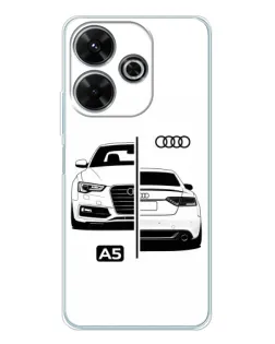 Чехол для Xiaomi Redmi 13 с картинкой «Audi — контрастный дизайн»