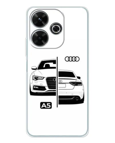 Чехол для Xiaomi Redmi 13 с картинкой «Audi — контрастный дизайн»