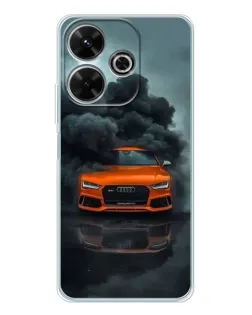 Чехол для Xiaomi Redmi 13 с картинкой «Audi в облаках дыма»