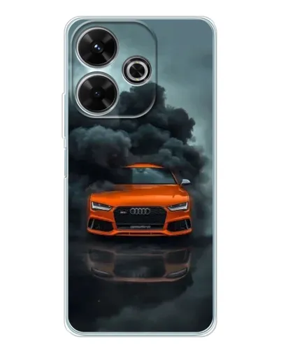 Чехол для Xiaomi Redmi 13 с картинкой «Audi в облаках дыма»