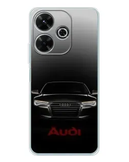 Чехол для Xiaomi Redmi 13 с картинкой «Audi — градиентный контур»